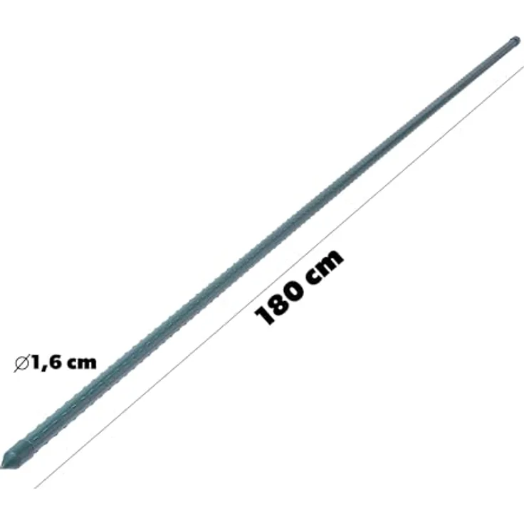 KADAX Pflanzstäbe 180 cm x 16 mm, 15er Set – Wetterfeste Pflanzenstütze aus beschichtetem Stahl, hochstabil für Garten & Tomaten – Bild 2