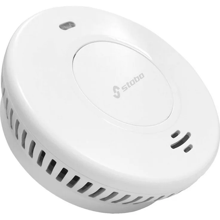 Stabo Qualitäts-Rauchwarnmelder longlife Rauchmelder inkl. 10 Jahres-Batterie, mit 85 dB Alarm und Feingitter, Stabo