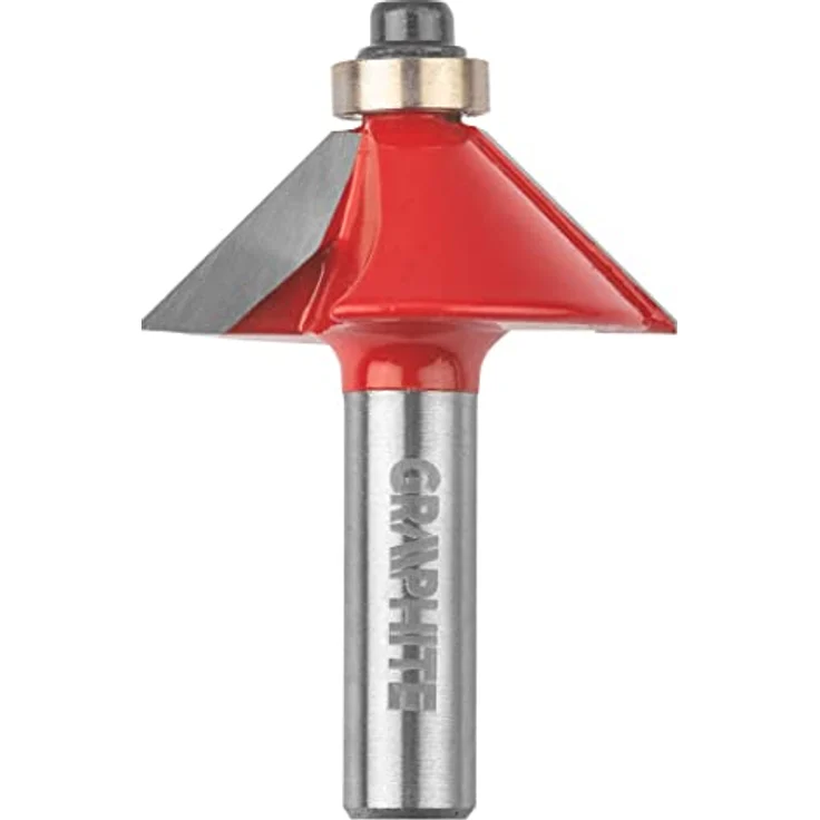 GRAPHITE Widia-Fräser, Gabelfräsern, Schaft 8 mm, Hartmetall (HM)-Einsatz, Satz mit 35 Stück, für Holz, Aluminiumkoffer, 13 U-Nut-Fräser, 6 gerade Fräser, 3 Formfräser, 3 Keilnutfräser, 10 Zierfräser – Bild 3
