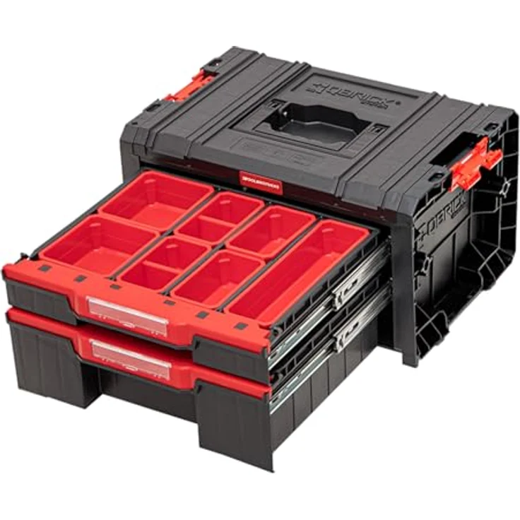 Toolbrothers Werkzeugkoffer RHINO L Drawer 2 ECO Organize+ mit zwei Schubläden + Boxen IP54, recycelter Kunststoff, blau – Bild 4