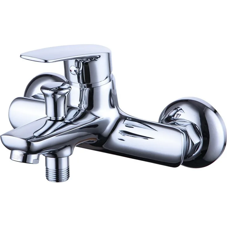 Primaster Badewannenarmatur Singen, verchromt, Einhebelmischer mit Wannen- und Brausefunktion, wasserfreundlich