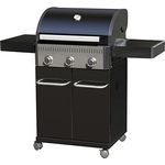 FireKING Gasgrill 3 Brenner Bellinzona III Schwarz, 3 Edelstahlbrenner mit je 3,5 kW, robustes Design mit vielen Extras
