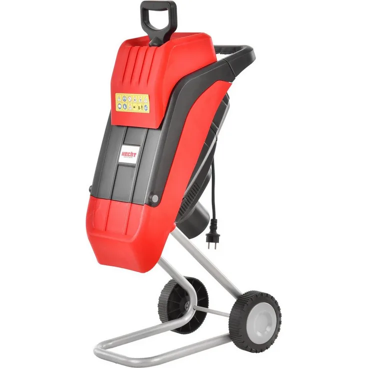 Hecht 625 Elektro Gartenhäcksler, 2500W mit 40L Fangsack, ideal für Äste bis 4,5 cm Durchmesser, inkl. Stopfer