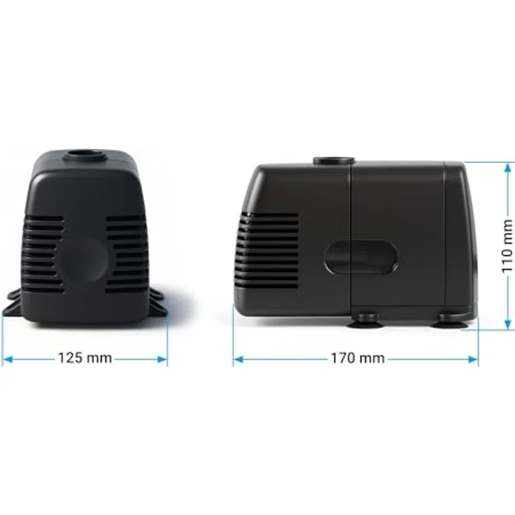 SunSun HJ-1542 Aquarium Pumpe, 1400 L/h, 28 W, leise Tauchpumpe mit Filterschwamm und Sauerstoffschlauch für Mini Aquarium – Bild 4