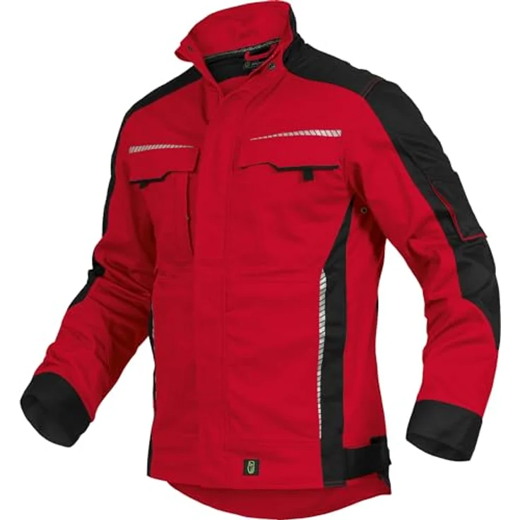 Leibwächter Flex-Line Arbeitsjacke Herren, robuste Bundjacke, atmungsaktive Allwetterjacke, rot/schwarz, Größe 5XL – Bild 1
