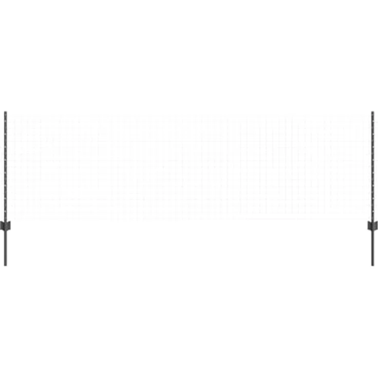 vidaXL Zaunpfosten U-Profile Set, 5 Stück graue Metallpfosten, 80 cm, pulverbeschichtet – Bild 3