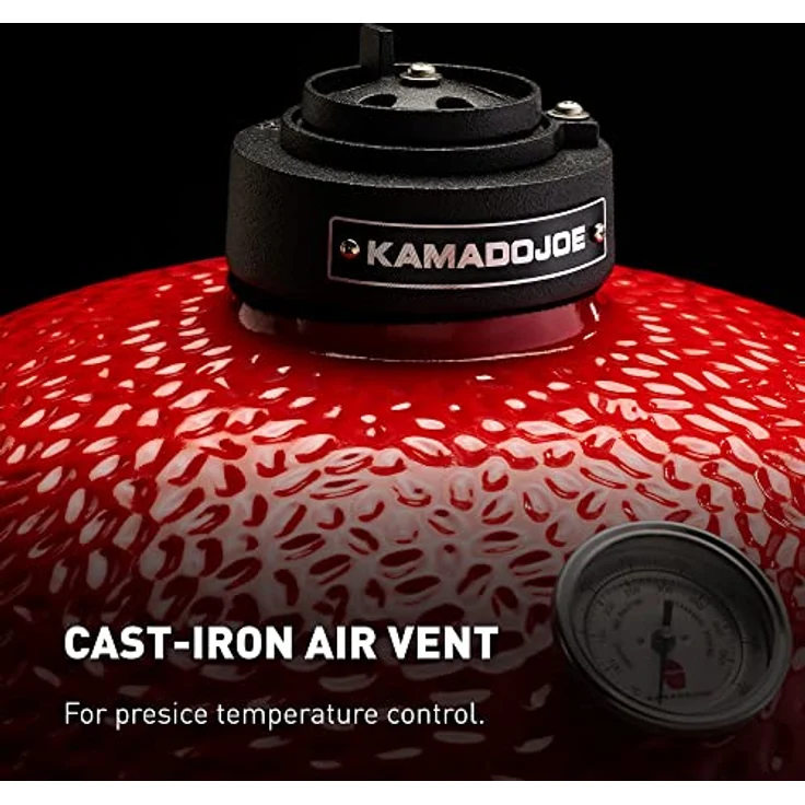Kamado Joe KJ23RH HolzkohlegrillClassic Joe red, aus Keramik, rot, – Bild 4