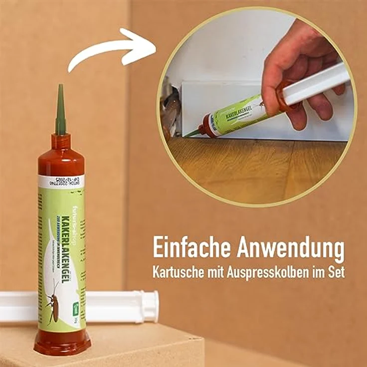 Futura-Shop Schabengel 30 g – Ködergel zur Bekämpfung von Schaben und Kakerlaken – Kakerlakengel mit starkem Lockstoff & schneller Wirksamkeit – effektives Mittel gegen Schaben Aller Art – Bild 3