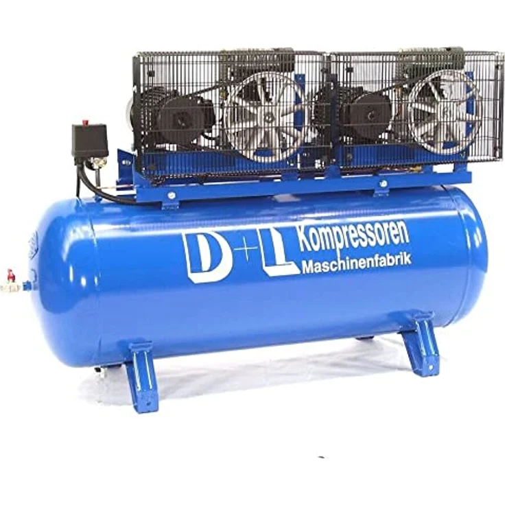 Druckluft Kompressor Duo 1200L 2x600/11/270D 8PS 400V Werkstattkompressor Tandem – Bild 6