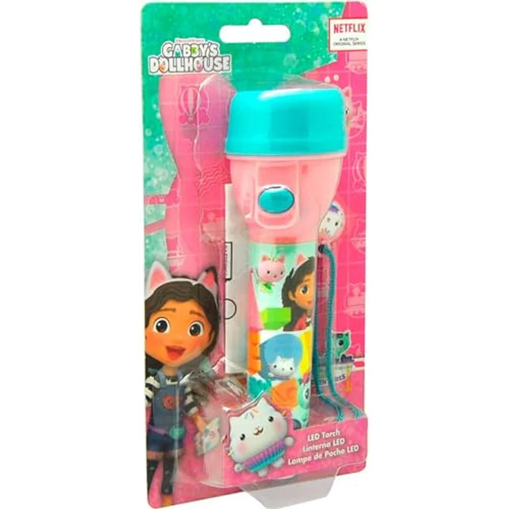 Kids Euroswan Taschenlampe Gabby's Dollhouse - LED Taschenlampe Lampe, handlich und kinderfreundlich, Batteriebetrieben, bunt – Bild 7