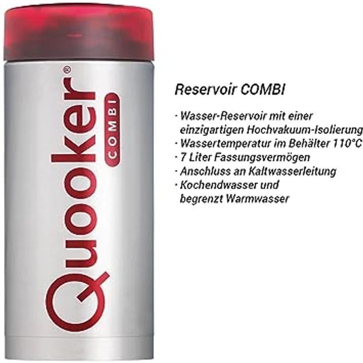 QUOOKER Nordic Round single tap, verchromter Kochend-Wasserhahn mit COMBI Reservoir, 7 Jahre Garantie – Bild 2