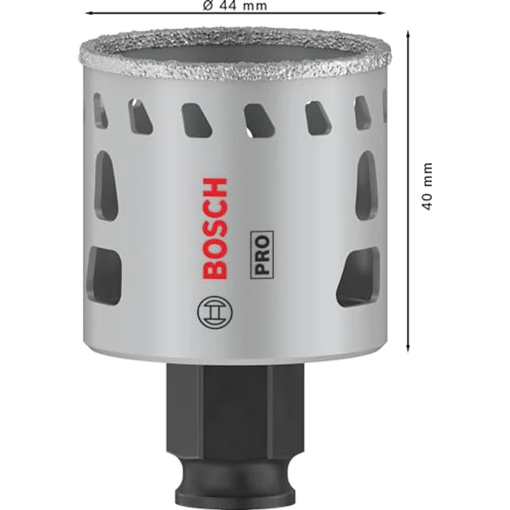 Bosch 1x PRO Tile Power Change Plus Lochsäge (für Hard Ceramic Tiles, Soft Ceramic Tiles, Ø 44 mm, Professional Zubehör Bohrmaschine/Schrauber, Schlagbohrer/Schrauber) – Bild 3