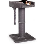 CanadianCat Company | Kratzbaum Watson, Kratzturm mit 18 cm Dicker Sisalsäule, Kratzstamm mit großer Liegefläche, grau, ca. 55 x 55 x 100 cm
