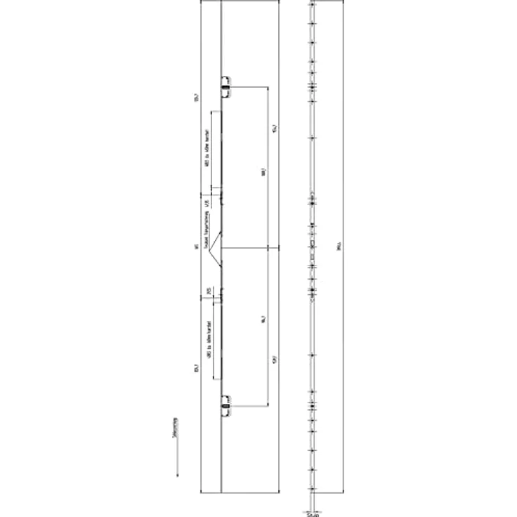 KFV Stulpgarnitur für MFV-One Reparaturen, Rundbolzen, Flachstulp 16mm, Edelstahl, Reparaturset für Mehrfachverriegelungen – Bild 2