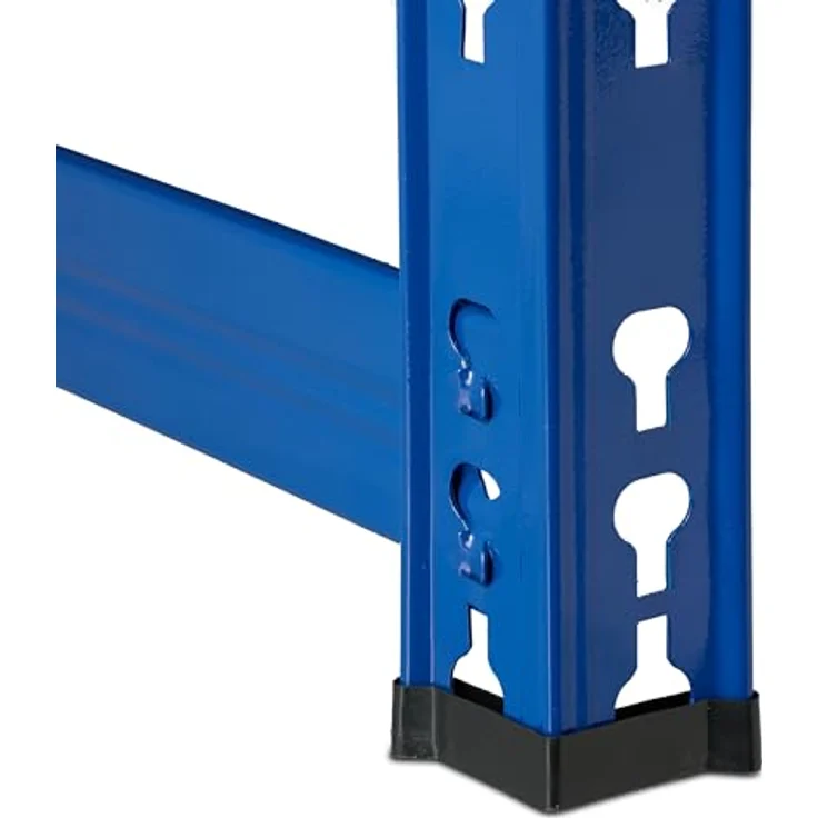 relaxdays Schwerlastregal Reifenregal für 8 Reifen, 1-tlg., Blau, Stahlregal mit individuell anpassbaren Ebenen, einfacher Aufbau ohne Schrauben – Bild 6