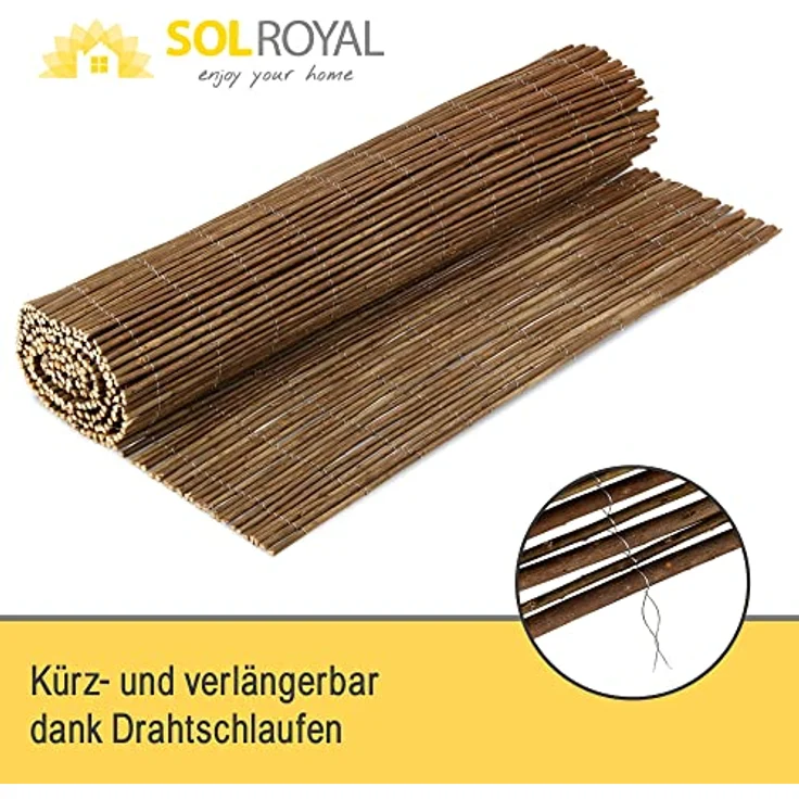 Sol Royal Sichtschutzmatte Weide SolVision W79 90cm, 500cm – Bild 9