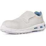 U-Power Red Lion® Blanco S2 SRC, metallfreie Sicherheitsschuhe niedrig, Infinergy-Einsatz, bequem & leicht, wasserabweisend, rutschfest, weiß, Größe 47
