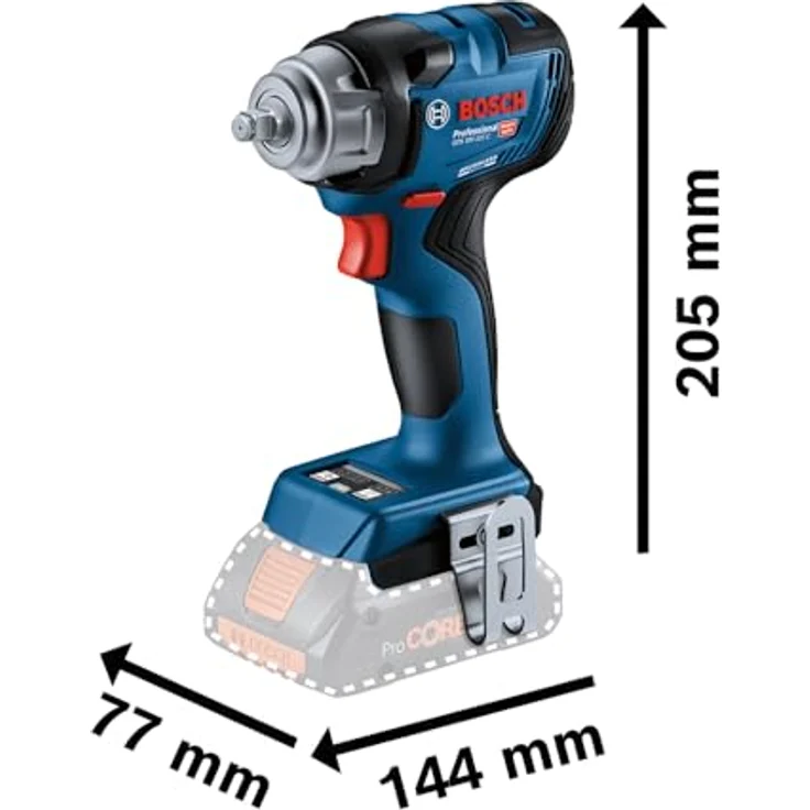 Bosch Professional 18V System Akku Drehschlagschrauber GDS 18V-320 C, 320 Nm Anziehmoment und 540 Nm Losbrechmoment – Bild 2