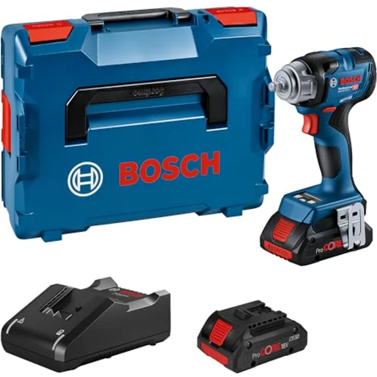 Bosch Professional 18V System Akku Drehschlagschrauber GDS 18V-320 C, 320 Nm Anziehmoment, 540 Nm Losbrechmoment, blau