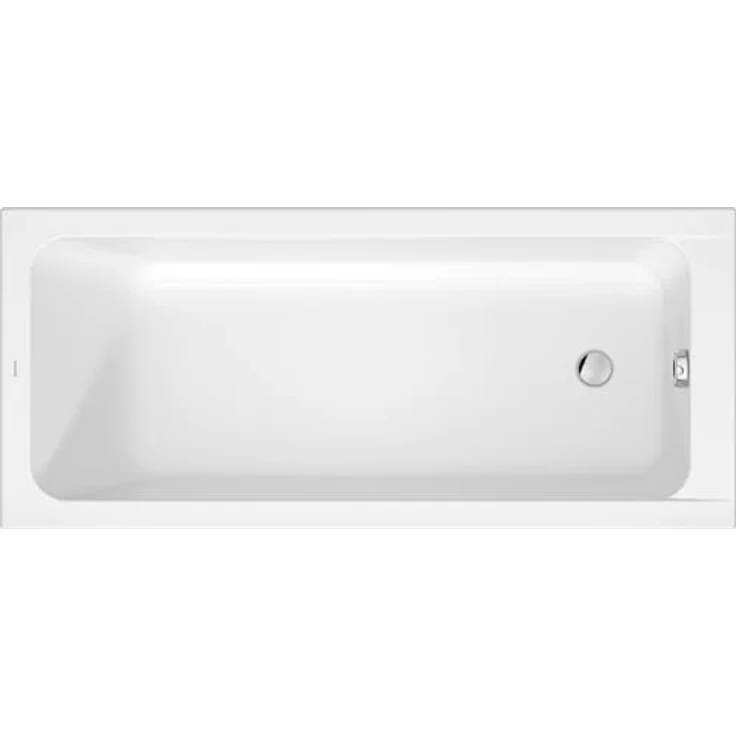 Duravit D-Code Badewanne, Rechteckige Einbauversion, 1600x700mm, 213 Liter, Weiss, mit Rückenschräge – Bild 4