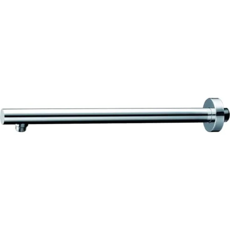 Primaster Brausearm für Kopfbrause, rund 44 cm, silber mit Befestigungsplatte Wandarm