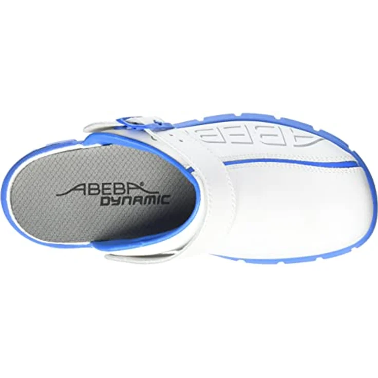 Abeba 7312 Dynamic OB Clog, Arbeitsschuh in Weiß/Blau mit rutschhemmender Sohle, Größe 38 – Bild 7