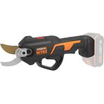 Worx NITRO WG330E.9 Akku Astschere 20V - Müheloses Schneiden dank elektrischen Antrieb, Bürstenloser Motor, ohne Akku und Ladegerät, Schwarz/Orange