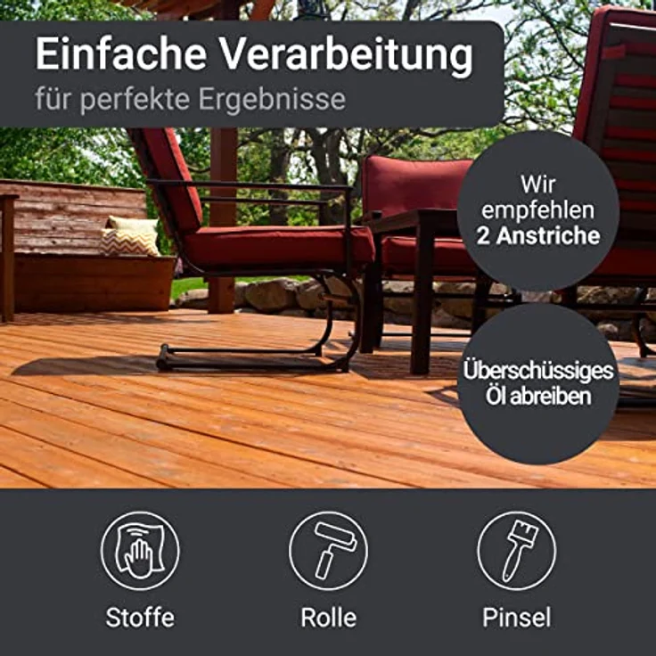 Leinölfirnis 1L Holzöl farblos Leinöl Firnis Holz Öl Holzpflegeöl WO-WE W210 – Bild 3