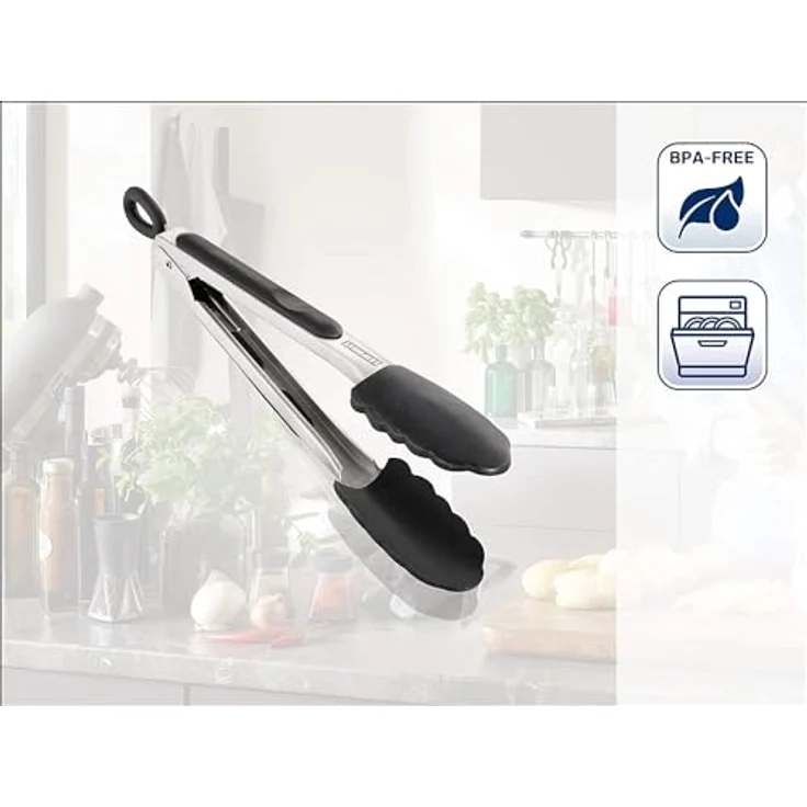 Leifheit Grillzange, Edelstahl, 23 cm, schwarz – Bild 2