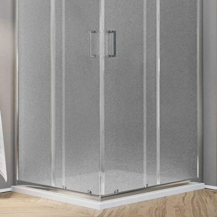 Eckeinstieg Duschkabine Rechteckig 80x70 H185 Satiniert 6mm Glas Mod. Ready – Bild 5