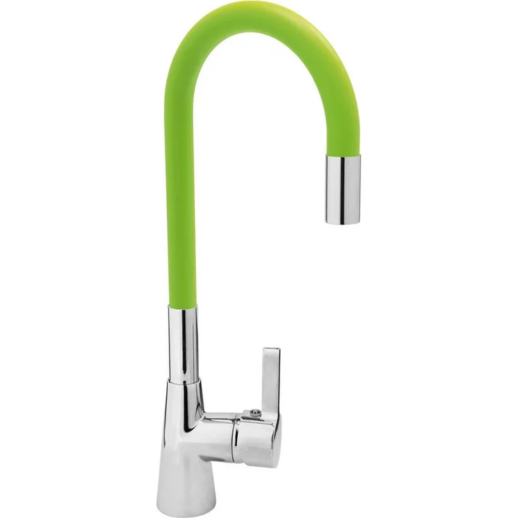 TRIZERATOP Flexible Küchenarmatur, grüner Wasserhahn mit ergonomischem Griff und flexiblem Auslauf
