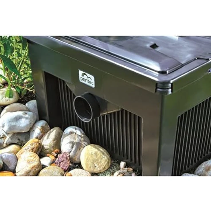 Pontec MultiClear 20000, Kompakter Gartenteichfilter für Teiche bis 20.000 l, Klarwassergarantie mit Bodenablauf – Bild 3