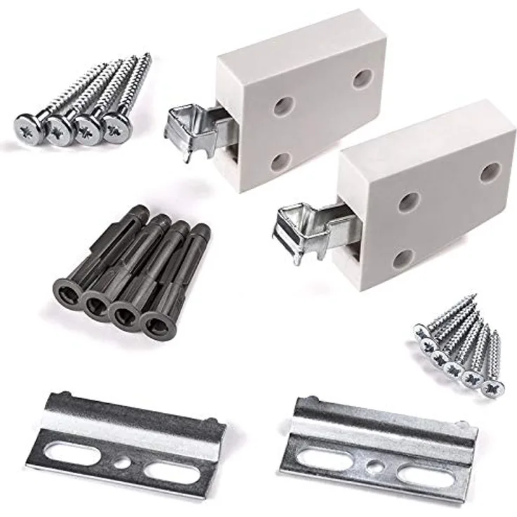 SOTECH 3 x Schrankaufhängung KOMPLETTSET weiß Wandhalterung Schrankträger Tragkraft 120 kg