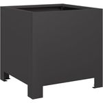 vidaXL Pflanzkübel Schwarz 30x30x30 Stahl - Rostbeständig, viel Platz, ohne Entwässerungslöcher