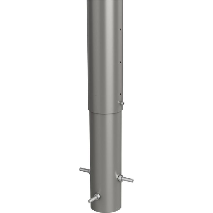 Biohort Aluminium-Pfosten quarzgrau-metallic 135 cm für Sichtschutz, höhenverstellbar, robust & langlebig