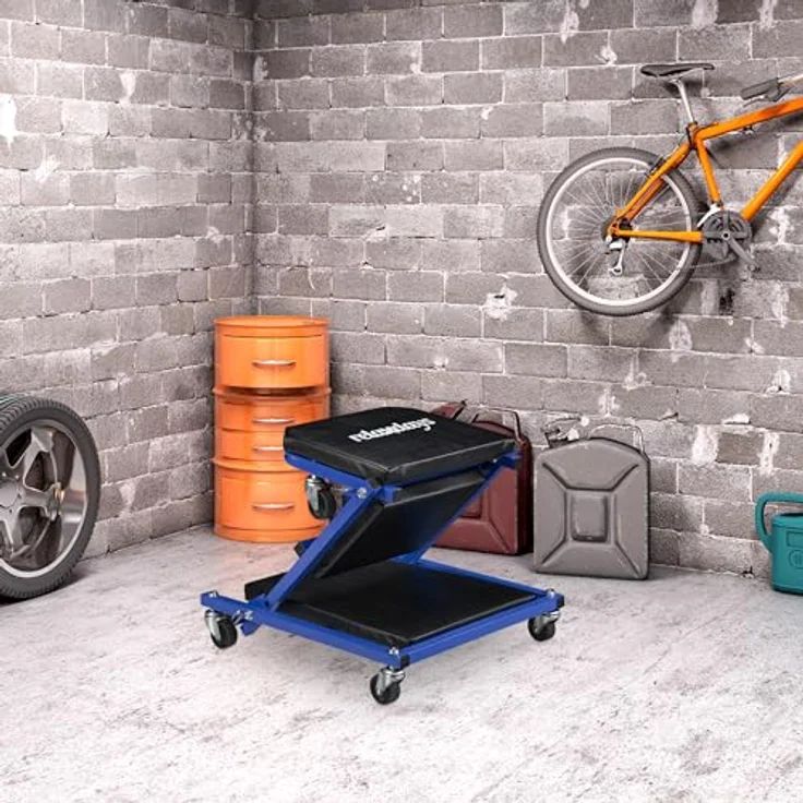 Relaxdays Werkstatt-Rollbrett, klappbar, Transportwagen bis 150 kg, ideal für Hobbybastler und Auto-Mechaniker – Bild 2
