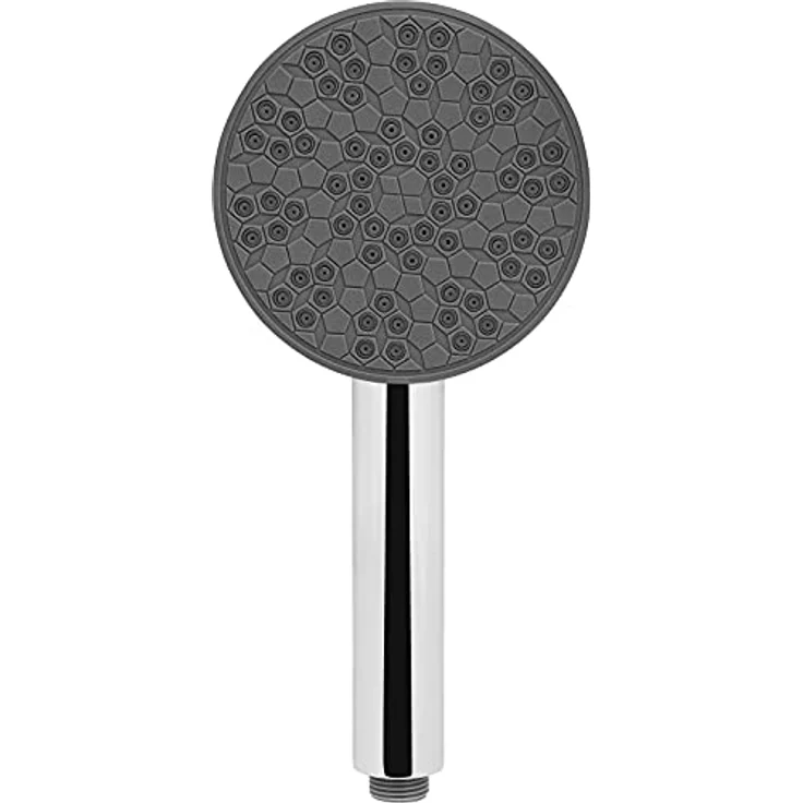 Cornat Handbrause "Valongo" - 110 mm Kopfdurchmesser - verchromt/grau - 3 Strahlarten: Normal- & Massagestrahl - Anti-Kalk & Wasserspareinsatz / ECO-Brausekopf für Dusche & Badewanne / TECB3480 – Bild 3