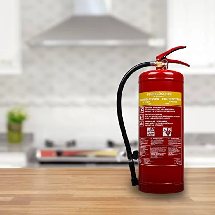 Smartwares Schaum Feuerlöscher SB6 6L Brandklassen AB Stahl mit Halterung – Bild 4