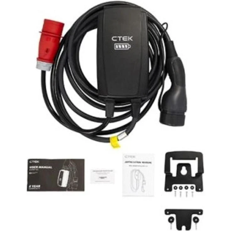 Ctek Njord GO Typ 2 Elektroauto Ladestation, 11 kW, 16 A, mit Wandhalterung und App-Steuerung