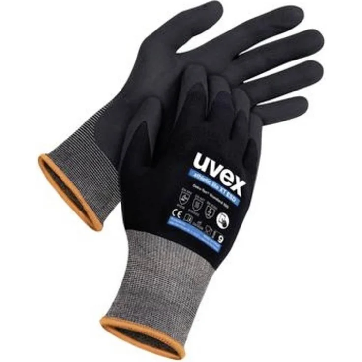 Uvex 6002411 60024 Montagehandschuh, Polyamid-Elasthan-Carbon, atmungsaktiv, Touchscreen-eignet, 1 Paar