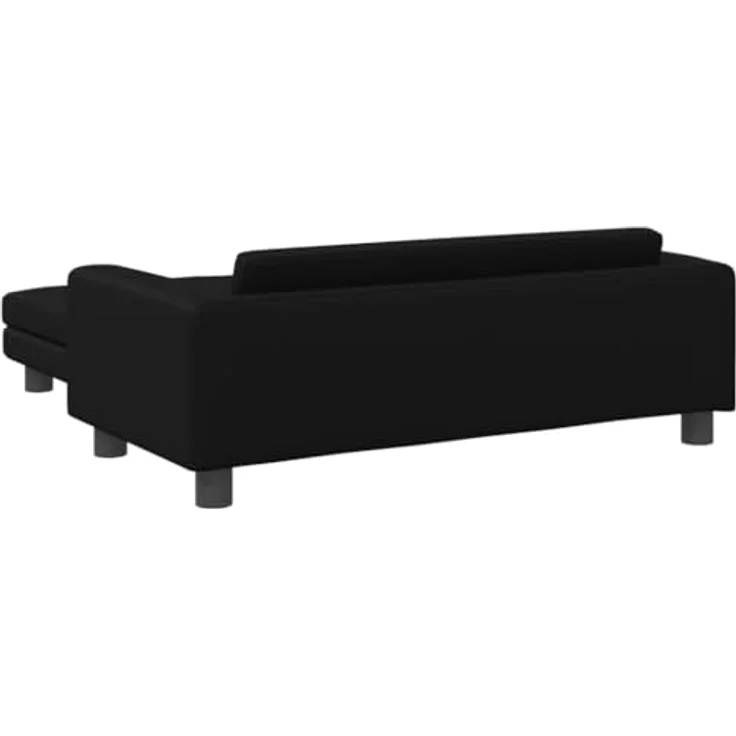 vidaXL Hundebett mit Verlängerung Schwarz 100x50x30 cm Kunstleder – Bild 5