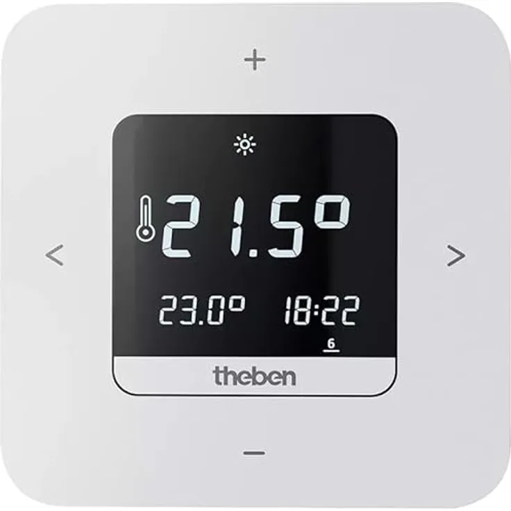 Theben RAMSES 812 top3, Digital-Uhrenthermostat für Raumtemperaturregelung mit Bluetooth-App, 230 V, 3 programmierbare Wochenprogramme, Ferienprogramm, Komfort- und Eco-Funktion