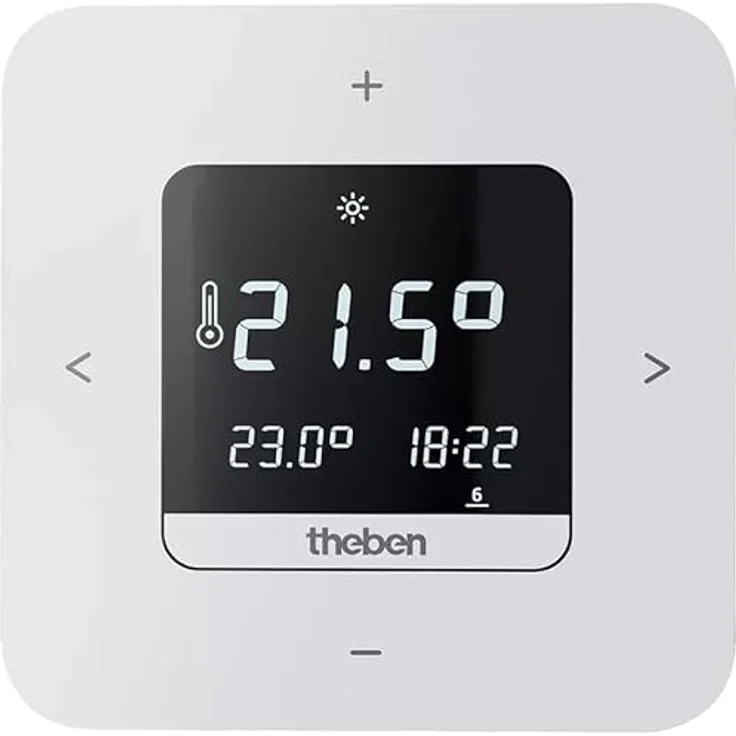 Theben RAMSES 812 top3, Digital-Uhrenthermostat für Raumtemperaturregelung mit Bluetooth-App, 230 V, 3 programmierbare Wochenprogramme, Ferienprogramm, Komfort- und Eco-Funktion – Bild 1