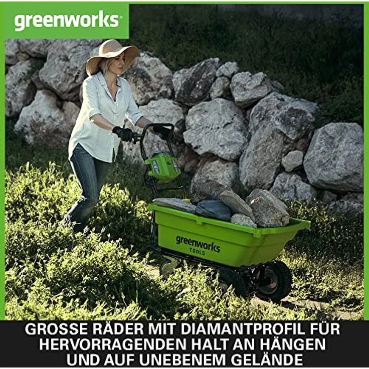 Greenworks Selbstfahrender Gartenwagen ohne 40-V-Akku G40GC 740000007 – Bild 3