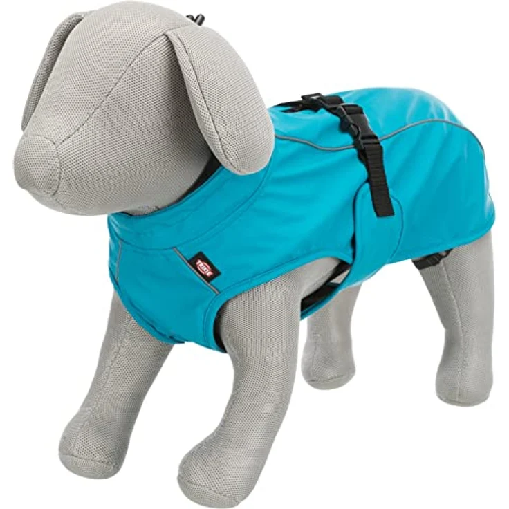 TRIXIE wasserdichter Hundemantel "Regenmantel Vimy, S: 40 cm, türkis" - 680203 – Bild 1