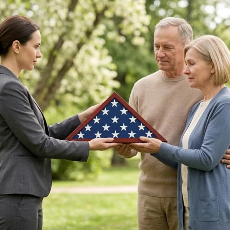 Amerikanische Flagge aus Mahagoni, für eine gefaltete Flagge von 1,5 x 24 m – Bild 8
