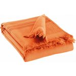 Vivaraise Hammam-Tuch Cancun, Orange, 100% Baumwolle, 90x180 cm, mit Voile und Frottee, ideal für Freizeit und Wellness