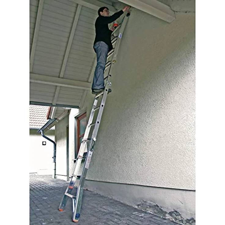 KRAUSE Teleskopleiter »MONTO TeleVario«, 16 Sprossen, Aluminium – Bild 8