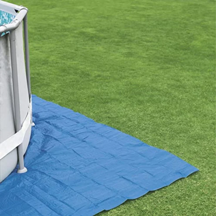 Bestway Flowclear quadratische Bodenplane 488 x 488 cm für Aufstellpools bis Ø 457 cm, blau – Bild 5