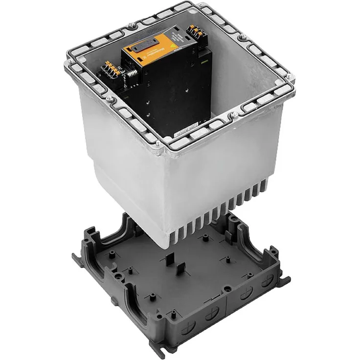 Weidmüller 8000044521 FP PRO TOP3 Verteiler-Box, 24V, 10A, IP65, Aluminium, grau